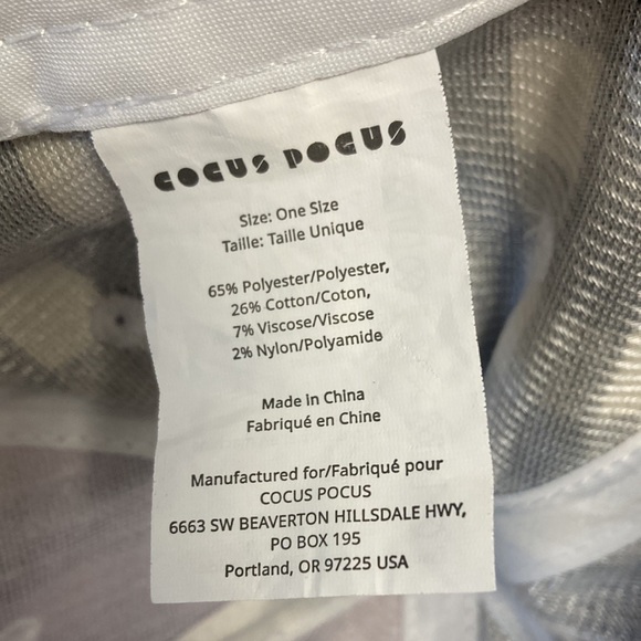 Cocus Pocus grey and white checker pattern hat - Picture 4 of 4